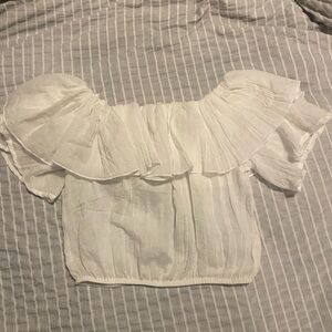 Elegant White Off-Shoulder Women's Top